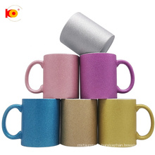 Hot Sale glitter ceramic coffee mug 11oz sublimation cup